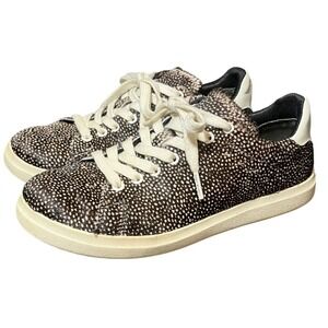 Tory Burch Howell Court Classic Sneakers Shoes Spotted Calf Hair Womens 6‎
